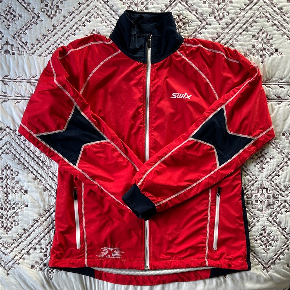 Swix Red and Blue Cross Country Ski Jacket